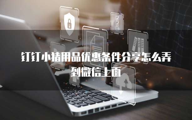 钉钉小猪用品优惠条件分享怎么弄到微信上面