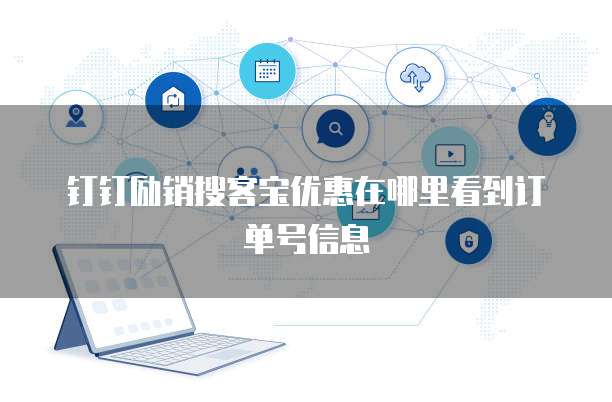 钉钉励销搜客宝优惠在哪里看到订单号信息