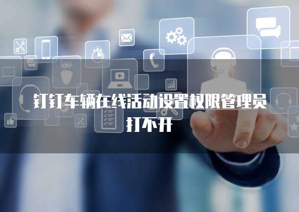 钉钉车辆在线活动设置权限管理员打不开