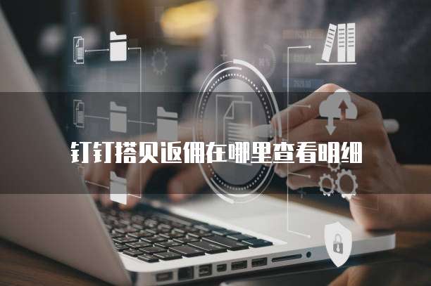 钉钉搭贝返佣在哪里查看明细