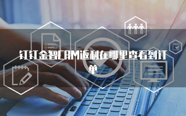 钉钉金智CRM返利在哪里查看到订单