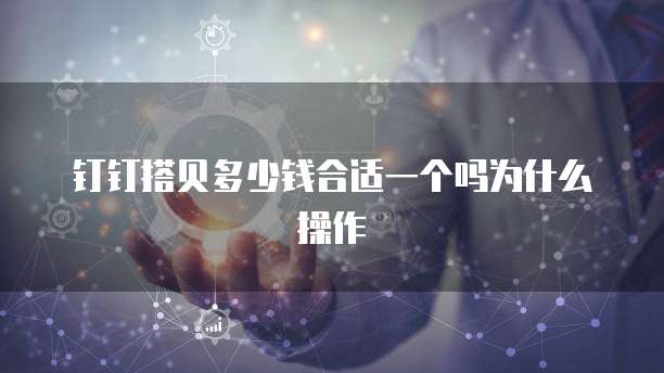 钉钉搭贝多少钱合适一个吗为什么操作