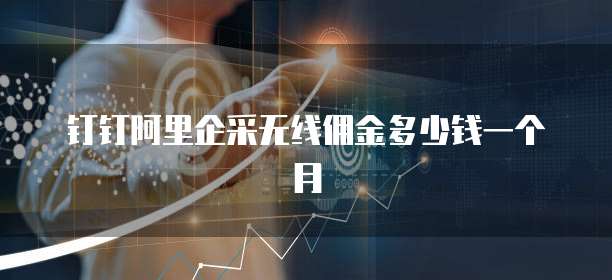 钉钉阿里企采无线佣金多少钱一个月