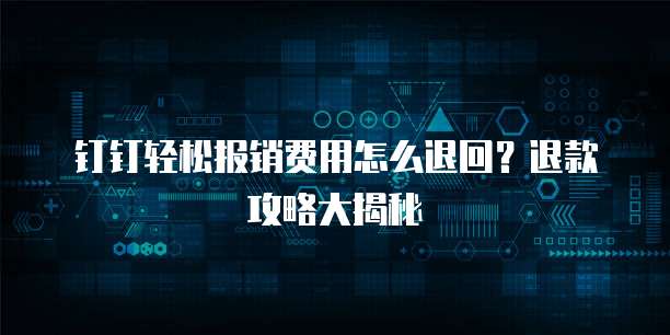 钉钉轻松报销费用怎么退回?退款攻略大揭秘