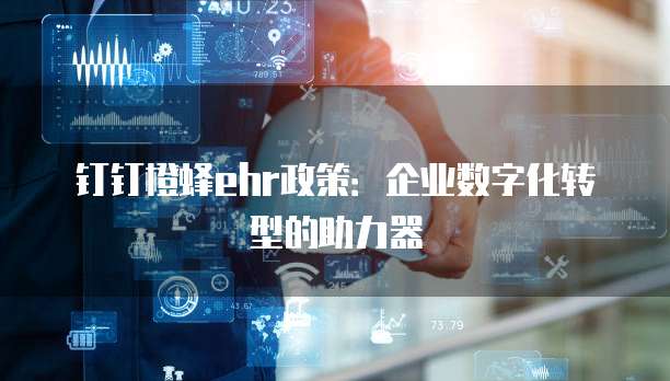 钉钉橙蜂ehr政策:企业数字化转型的助力器