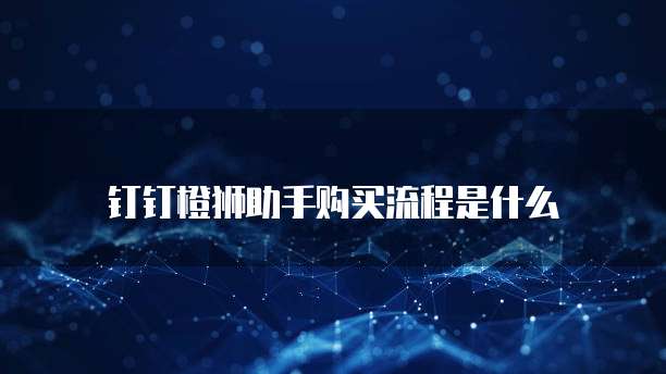 钉钉橙狮助手购买流程是什么