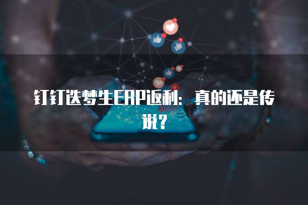 钉钉迭梦生ERP返利:真的还是传说?