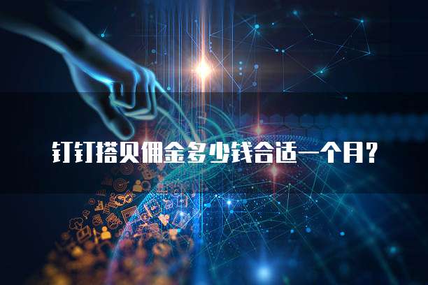 钉钉搭贝佣金多少钱合适一个月?