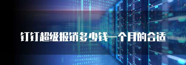 钉钉超级报销多少钱一个月的合适