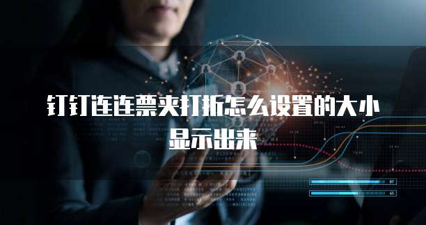 钉钉连连票夹打折怎么设置的大小显示出来