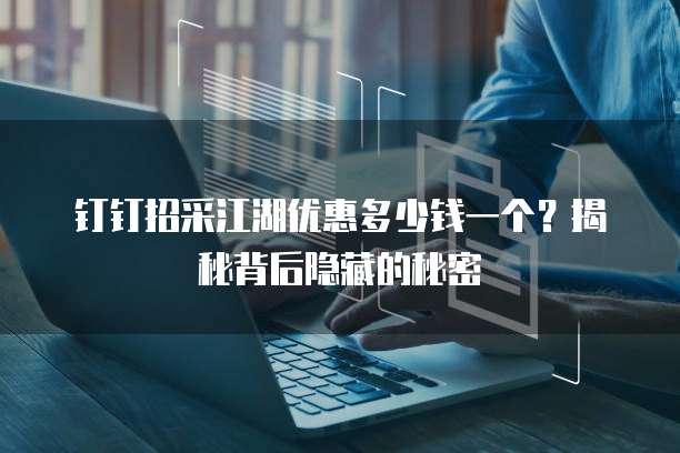 钉钉招采江湖优惠多少钱一个?揭秘背后隐藏的秘密