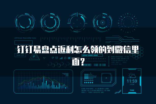 钉钉易盘点返利怎么领的到微信里面？