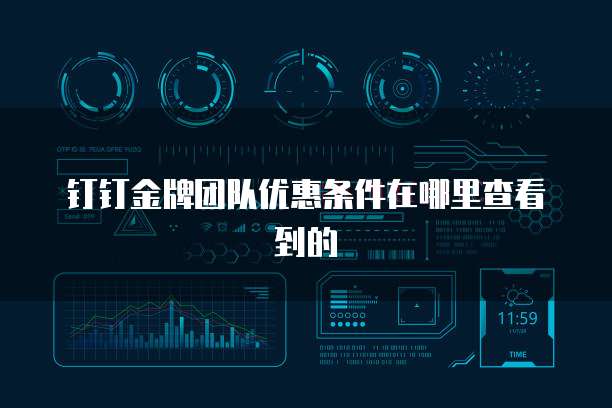 钉钉金牌团队优惠条件在哪里查看到的