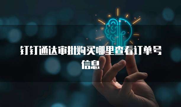 钉钉通达审批购买哪里查看订单号信息