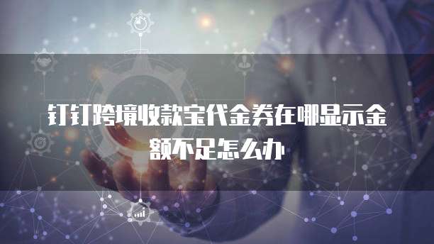钉钉跨境收款宝代金券在哪显示金额不足怎么办
