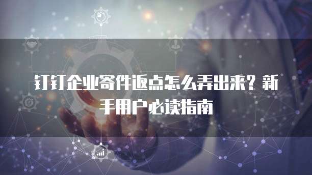 钉钉企业寄件返点怎么弄出来?新手用户必读指南