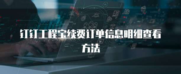 钉钉工程宝续费订单信息明细查看方法