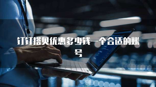 钉钉搭贝优惠多少钱一个合适的账号