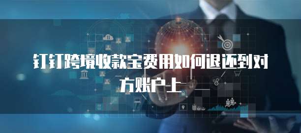 钉钉跨境收款宝费用如何退还到对方账户上