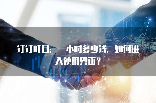 钉钉盯目:一小时多少钱,如何进入使用界面?