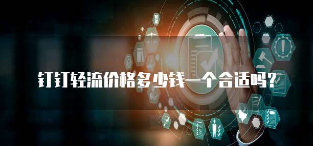 钉钉轻流价格多少钱一个合适吗?