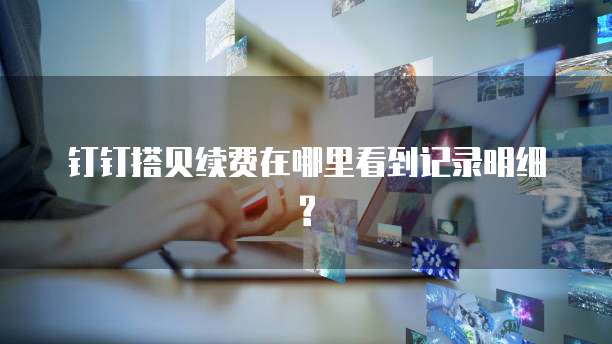 钉钉搭贝续费在哪里看到记录明细?