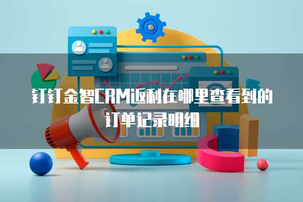 钉钉金智CRM返利在哪里查看到的订单记录明细