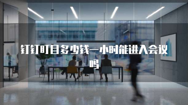 钉钉盯目多少钱一小时能进入会议吗
