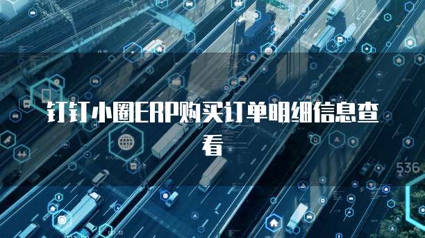 钉钉小圈ERP购买订单明细信息查看