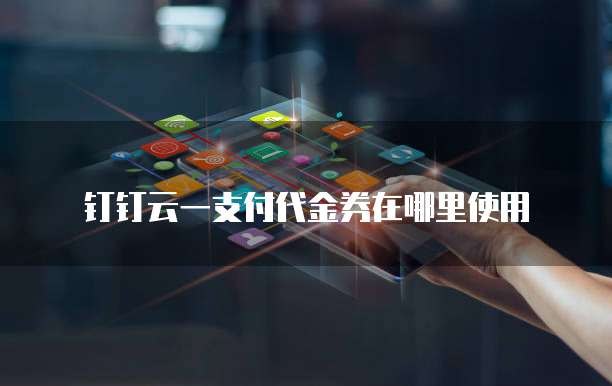 钉钉云一支付代金券在哪里使用