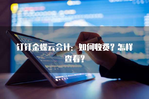 钉钉金蝶云会计:如何收费?怎样查看?