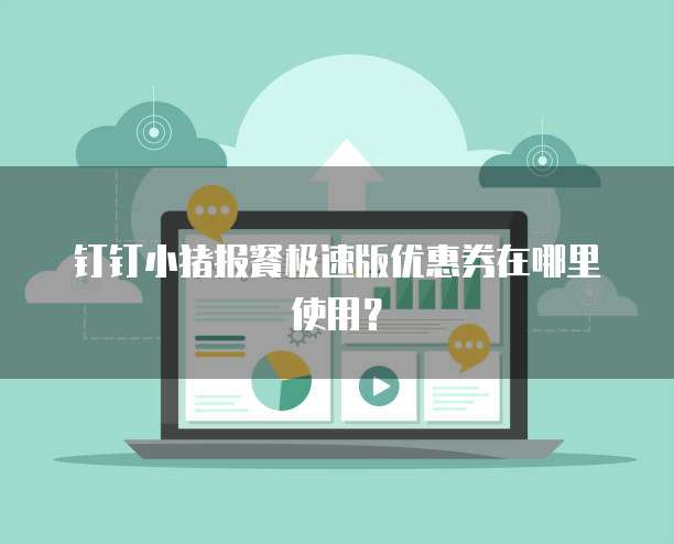 钉钉小猪报餐极速版优惠券在哪里使用?