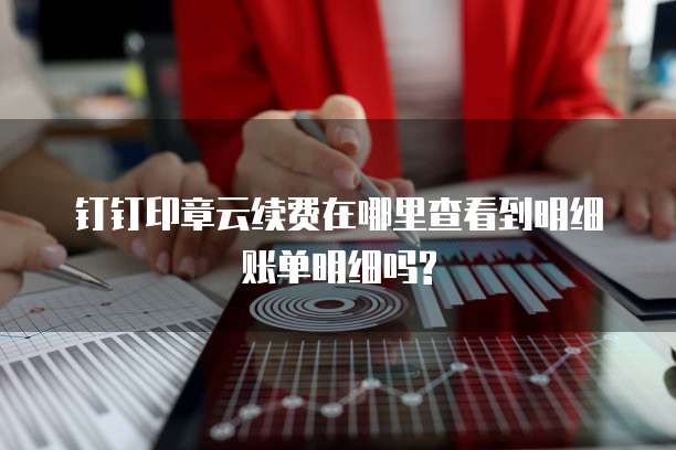 钉钉印章云续费在哪里查看到明细账单明细吗?