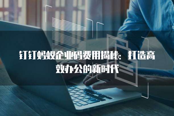 钉钉蚂蚁企业码费用揭秘:打造高效办公的新时代