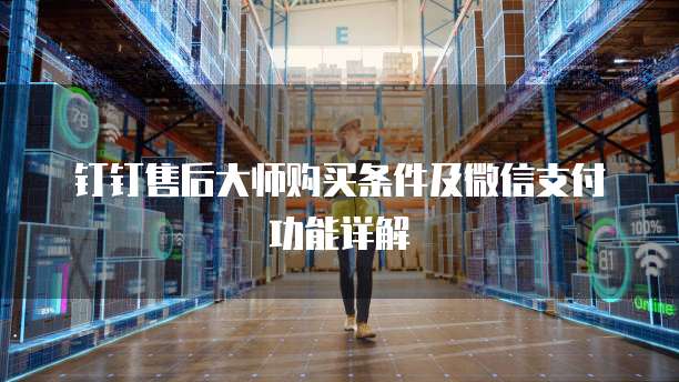 钉钉售后大师购买条件及微信支付功能详解