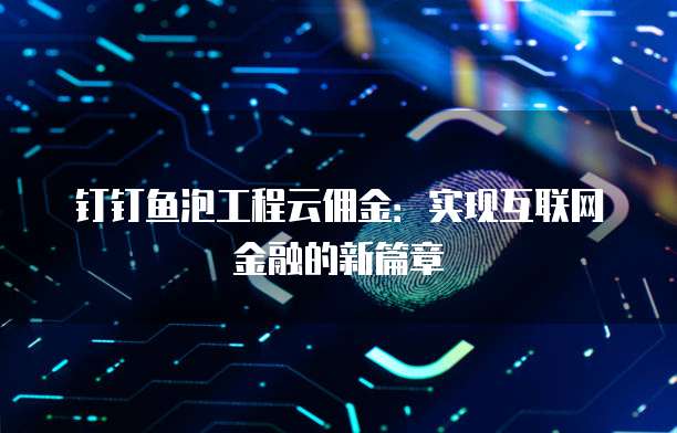 钉钉鱼泡工程云佣金:实现互联网金融的新篇章