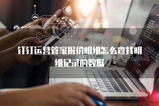 钉钉运营管家报价明细怎么查找明细记录的数据