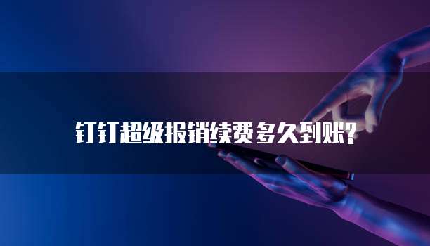 钉钉超级报销续费多久到账?