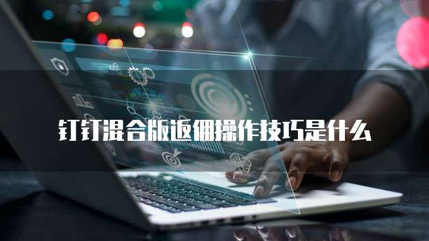 钉钉混合版返佣操作技巧是什么