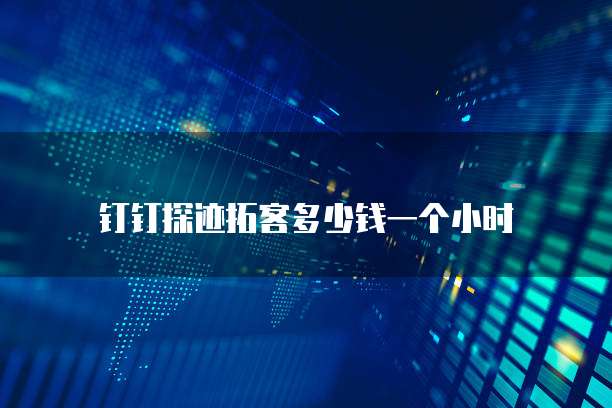 钉钉探迹拓客多少钱一个小时