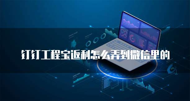 钉钉工程宝返利怎么弄到微信里的