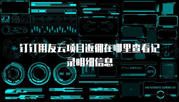 钉钉用友云项目返佣在哪里查看记录明细信息