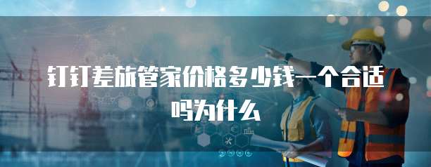 钉钉差旅管家价格多少钱一个合适吗为什么