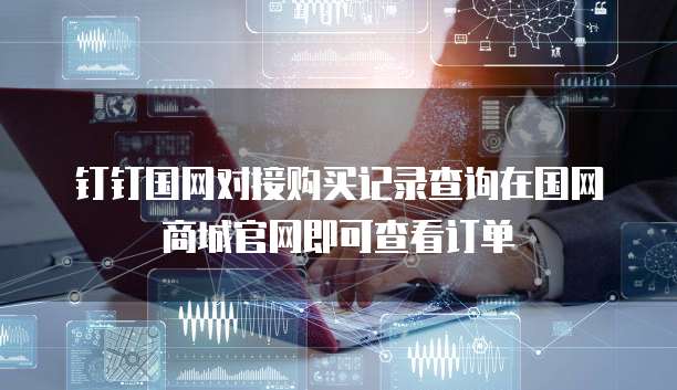 钉钉国网对接购买记录查询在国网商城官网即可查看订单