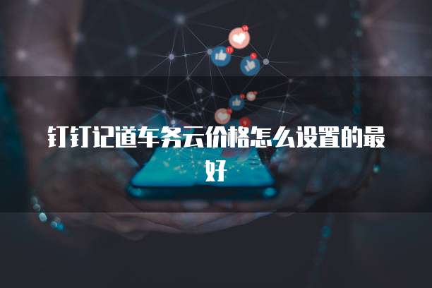 钉钉记道车务云价格怎么设置的最好