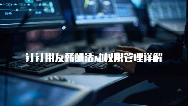钉钉用友薪酬活动权限管理详解