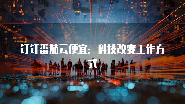 钉钉番茄云便宜:科技改变工作方式