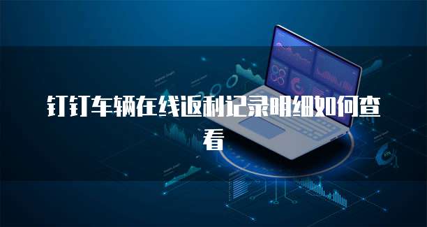 钉钉车辆在线返利记录明细如何查看