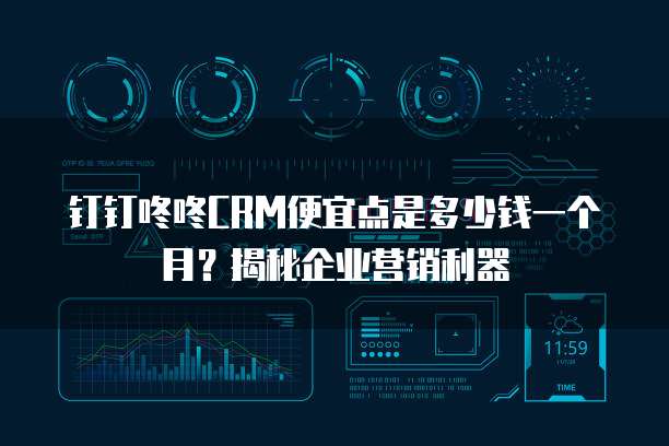 钉钉咚咚CRM便宜点是多少钱一个月?揭秘企业营销利器
