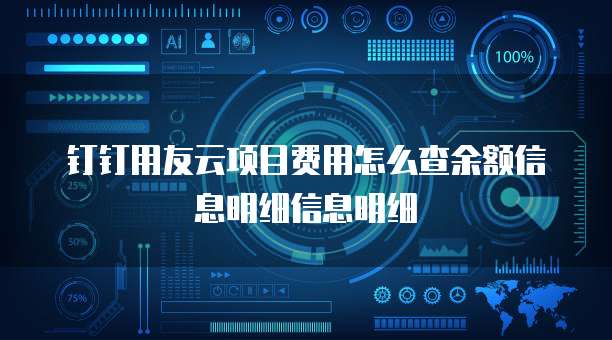 钉钉用友云项目费用怎么查余额信息明细信息明细